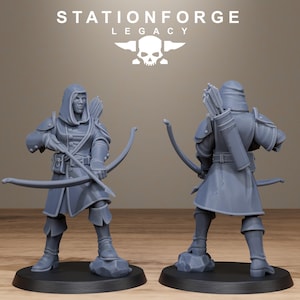 Legacy Thorncrest Hunters Sisters | Station Forge 16k Resin Miniatures | 28mm 32mm Tabletop Wargaming | Unpainted image 3