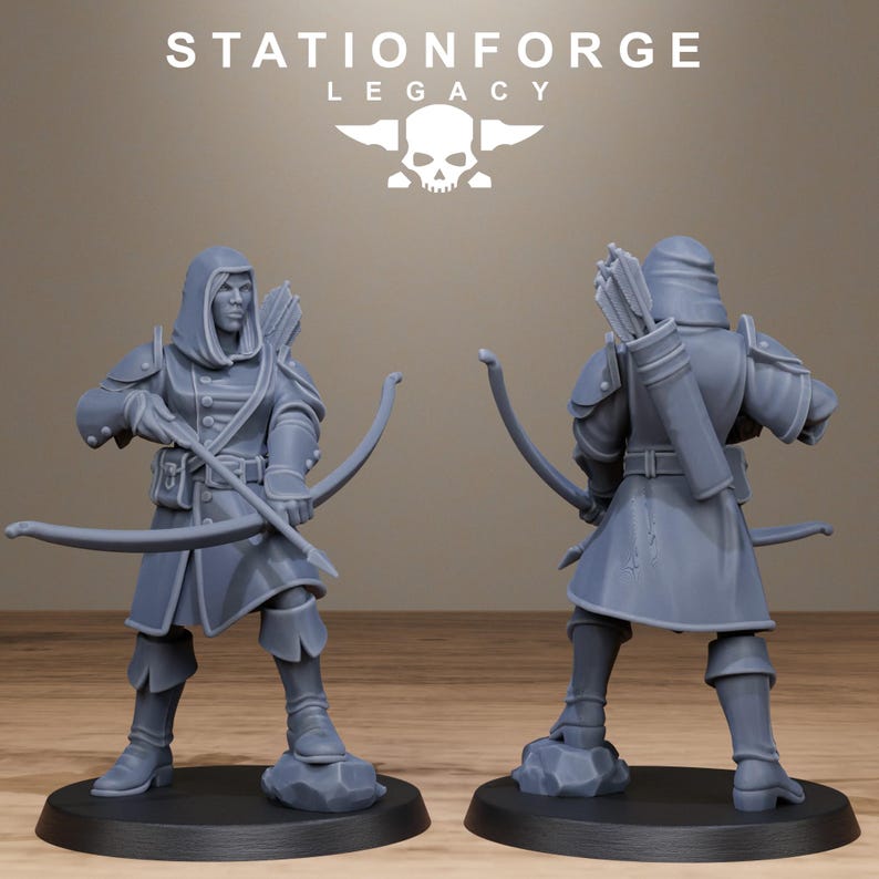 Legacy Thorncrest Hunters Sisters | Station Forge 16k Resin Miniatures | 28mm 32mm Tabletop Wargaming | Unpainted image 3