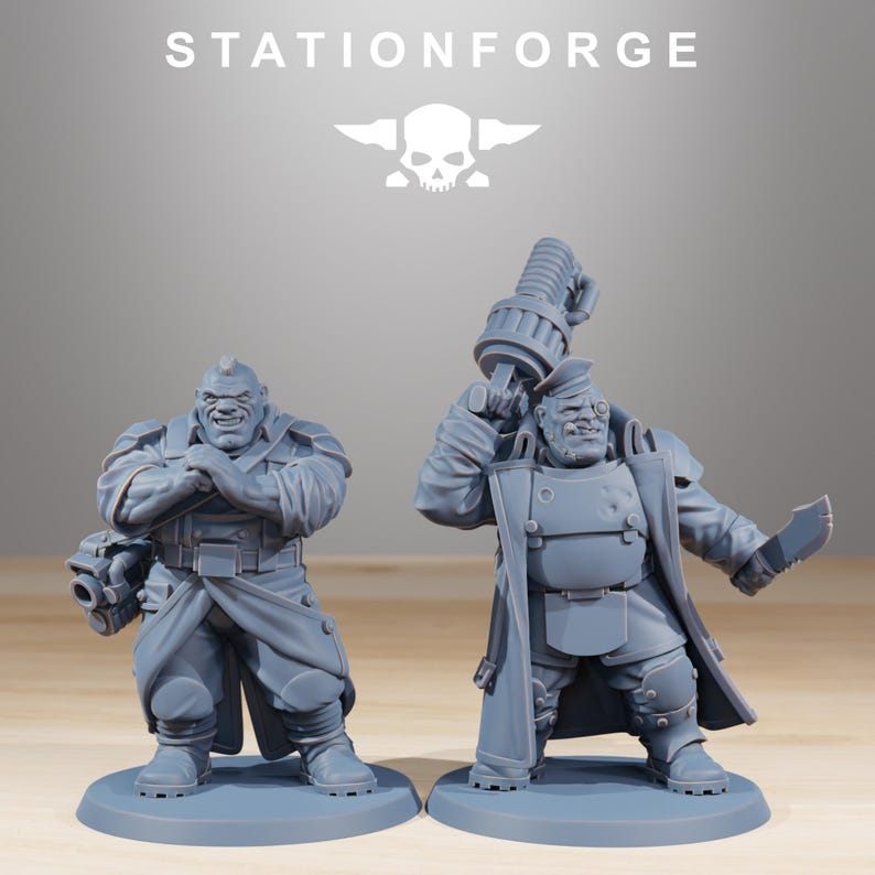 Grimguard Mutants | Station Forge 16k Resin Miniatures | 28mm 32mm Tabletop Wargaming | Unpainted image 9