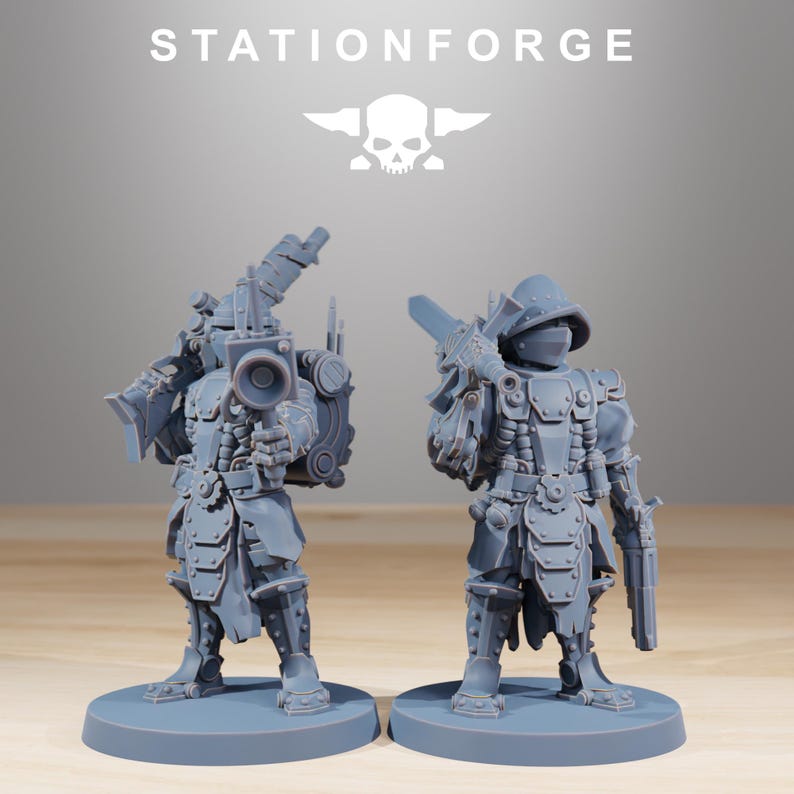 Frontliners Infantry | Station Forge 16k Resin Miniatures | 28mm 32mm Tabletop Wargaming | Unpainted image 7