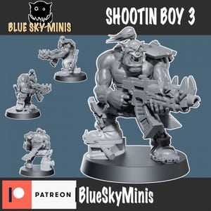 Shootin Boys Squad - Orc Squad - 16k Resin - Blue Sky Minis - Orcs / Tabletop / Wargaming / Grimdark image 5