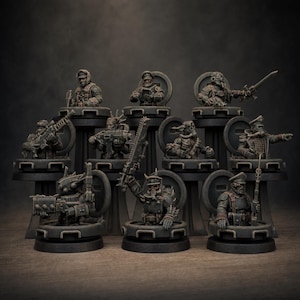 Comandanti di Carri Armati / Miniature in resina Station Forge 16k / 28 mm 32 mm per wargame da tavolo / Non dipinte immagine 1