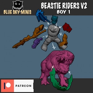 Beastie Riders Orc Squad - 16k Resin - Orcs / Tabletop / Wargaming / Grimdark image 3
