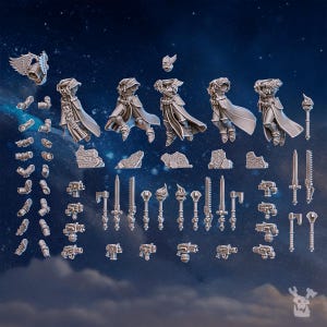 Kit de construction Valkyrie des Sœurs Stormpride | Figurines en résine 16k | 28 mm et 32 mm | Jeu de figurines | Non peintes image 4