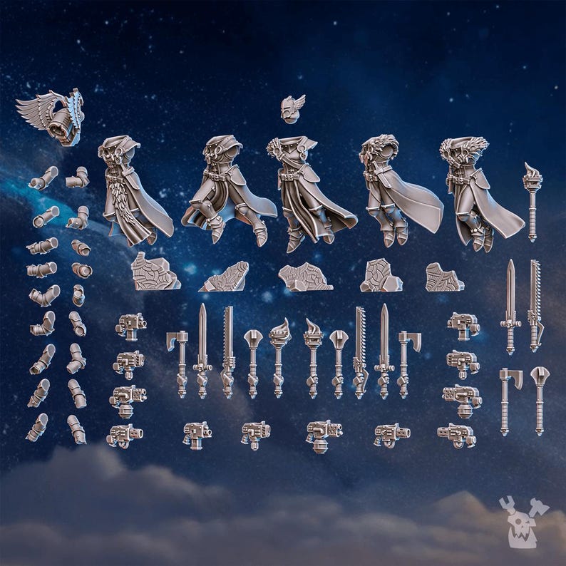 Kit de construction Valkyrie des Sœurs Stormpride | Figurines en résine 16k | 28 mm et 32 mm | Jeu de figurines | Non peintes image 4