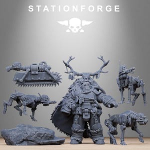 Druida Tecno Salvaje / Miniaturas de resina Station Forge 16k / 28 mm 32 mm para juegos de mesa / Sin pintar imagen 4