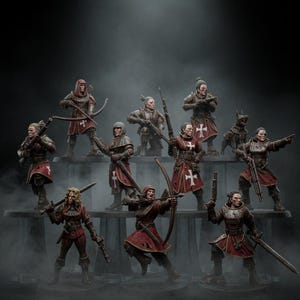 Legacy Thorncrest Hunters Sisters | Station Forge 16k Resin Miniatures | 28mm 32mm Tabletop Wargaming | Unpainted image 1