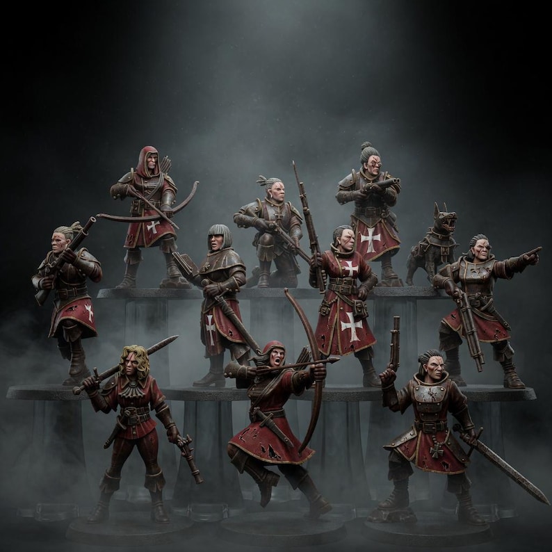 Legacy Thorncrest Hunters Sisters | Station Forge 16k Resin Miniatures | 28mm 32mm Tabletop Wargaming | Unpainted image 1