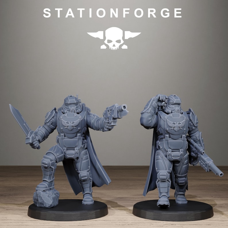 Vaskar Heavy Squad | Station Forge 16k Resin Miniatures | 28mm 32mm Tabletop Wargaming | Unpainted image 5