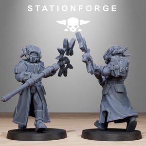 Tarion Priests | Station Forge 16k Resin Miniatures | 28mm 32mm Tabletop Wargaming | Unpainted image 6