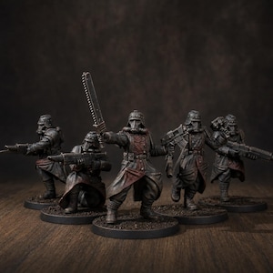Grimguard Trench Runners / Miniature in resina 16k di Station Forge / 28 mm 32 mm per wargame da tavolo / Non dipinte immagine 1