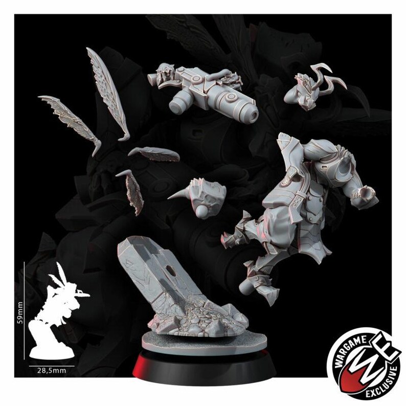 Coalition Hornets Striketeam Specialists | 16k Resin Miniatures | 28mm 32mm Tabletop Wargaming | Unpainted image 11