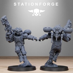 Tarion Skyguards | Station Forge 16k Resin Miniatures | 28mm 32mm Tabletop Wargaming | Unpainted 画像 3