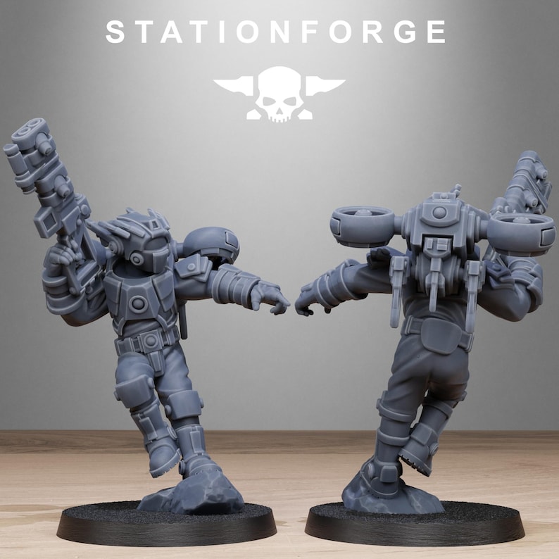 Tarion Skyguards | Station Forge 16k Resin Miniatures | 28mm 32mm Tabletop Wargaming | Unpainted 画像 3