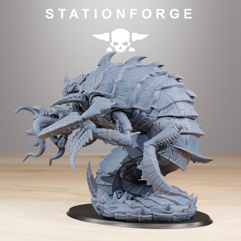 Xenarid Sentinel | Station Forge 16k Resin Miniatures | 28mm 32mm Tabletop Wargaming | Unpainted image 7