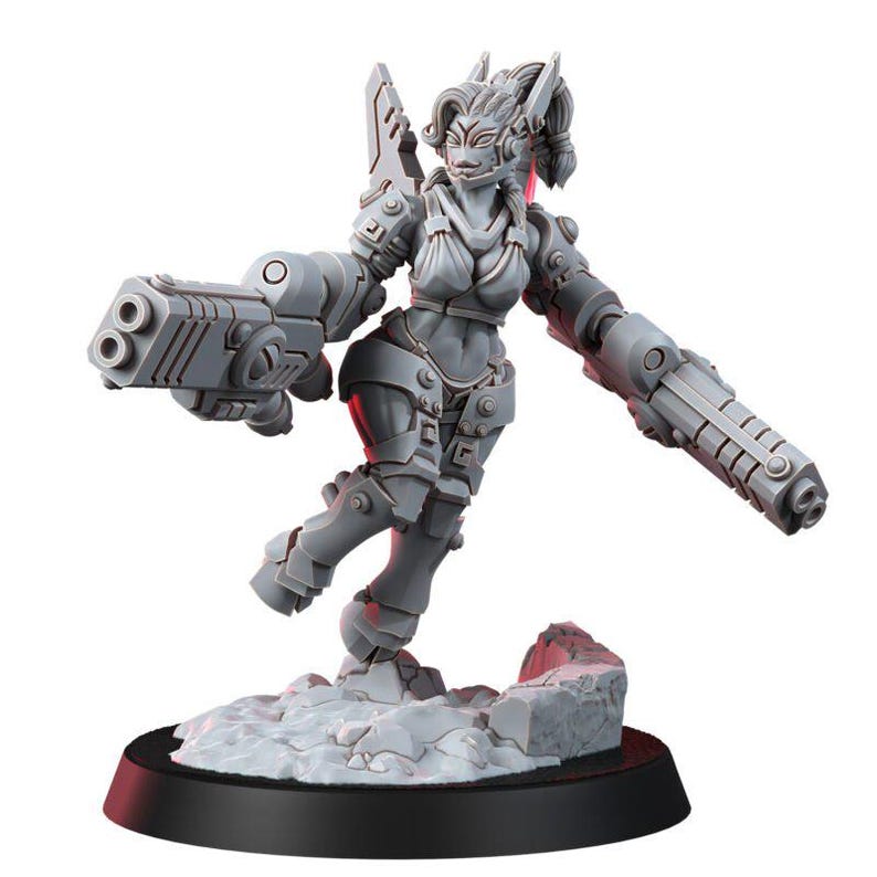 Coalition Shadowmoon Comander | 16k Resin Miniatures | 28mm 32mm Tabletop Wargaming | Unpainted image 4