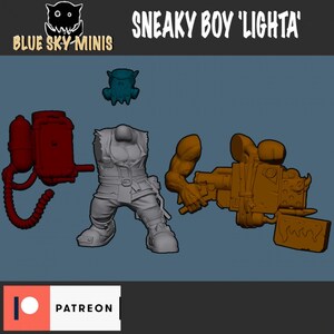 Sneaky Boy Lighta - Orc Character - 16k Resin - Blue Sky Minis - Orcs / Tabletop / Wargaming / Grimdark image 3