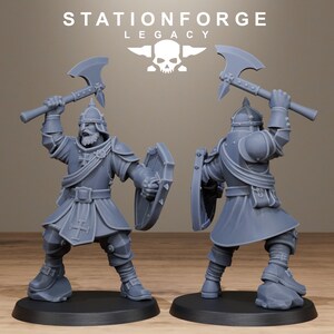 Legacy Thorncrest-Kriegerschar | Station Forge 16k Resinminiaturen | 28 mm/32 mm Tabletop-Wargaming | Unbemalt Bild 7
