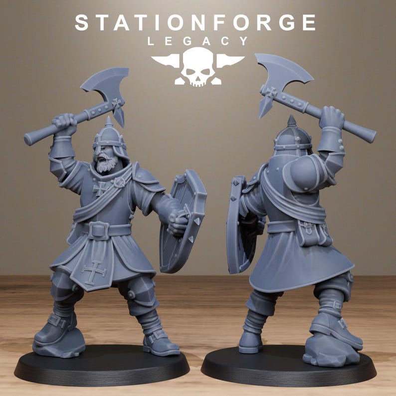 Legacy Thorncrest-Kriegerschar | Station Forge 16k Resinminiaturen | 28 mm/32 mm Tabletop-Wargaming | Unbemalt Bild 7