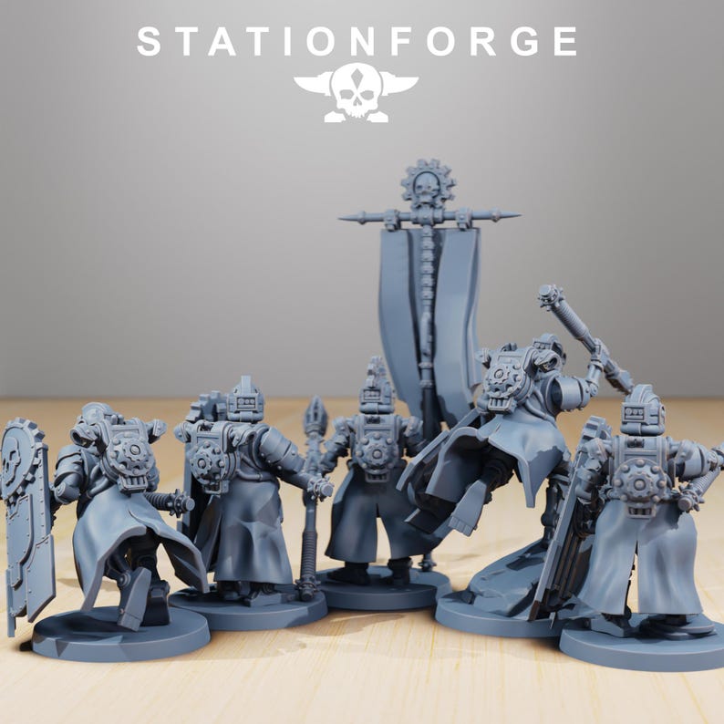 Scavenger Legio | Station Forge 16k Resin Miniatures | 28mm 32mm Tabletop Wargaming | Unpainted image 3