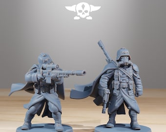 Grimguard Marksmen | Station Forge 16k Resin Miniatures | 28mm 32mm Tabletop Wargaming | Unpainted
