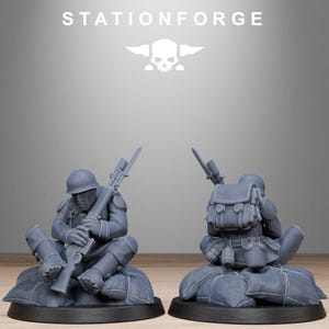 Freeguard Fallen | Station Forge 16k Resin Miniatures | 28mm 32mm Tabletop Wargaming | Unpainted image 7