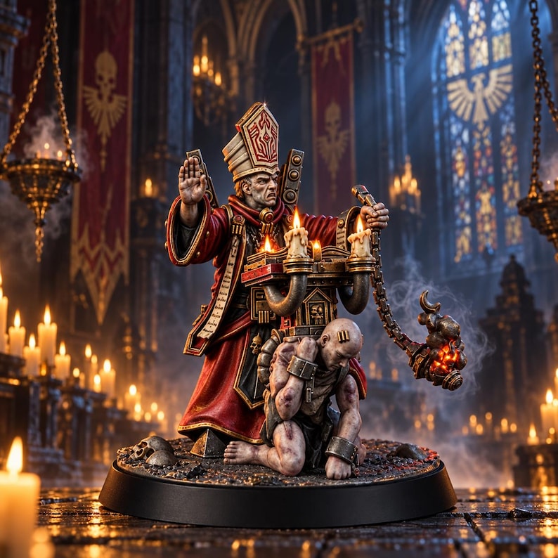 Space Knights Inquisitor Redemptor | Miniatury z żywicy 16k | 28 mm 32 mm Gry bitewne | Niepomalowane zdjęcie 1