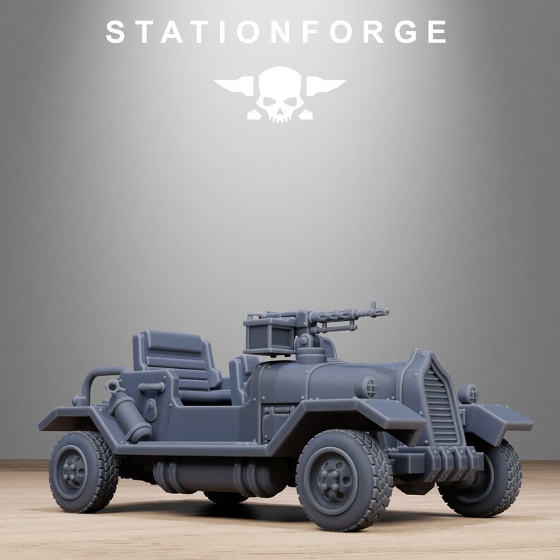 GrimGuard Support Vehicles | Station Forge 16k Resin Miniatures | 28mm 32mm Tabletop Wargaming | Unpainted image 9