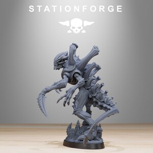 Xenarid Void Stalker | Station Forge 16k Resin Miniatures | 28mm 32mm Tabletop Wargaming | Unpainted 画像 5
