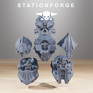 Scavengers Trident | Station Forge 16k Resin Miniatures | 28 mm 32 mm Tabletop Wargaming | Ongeverfd afbeelding 8