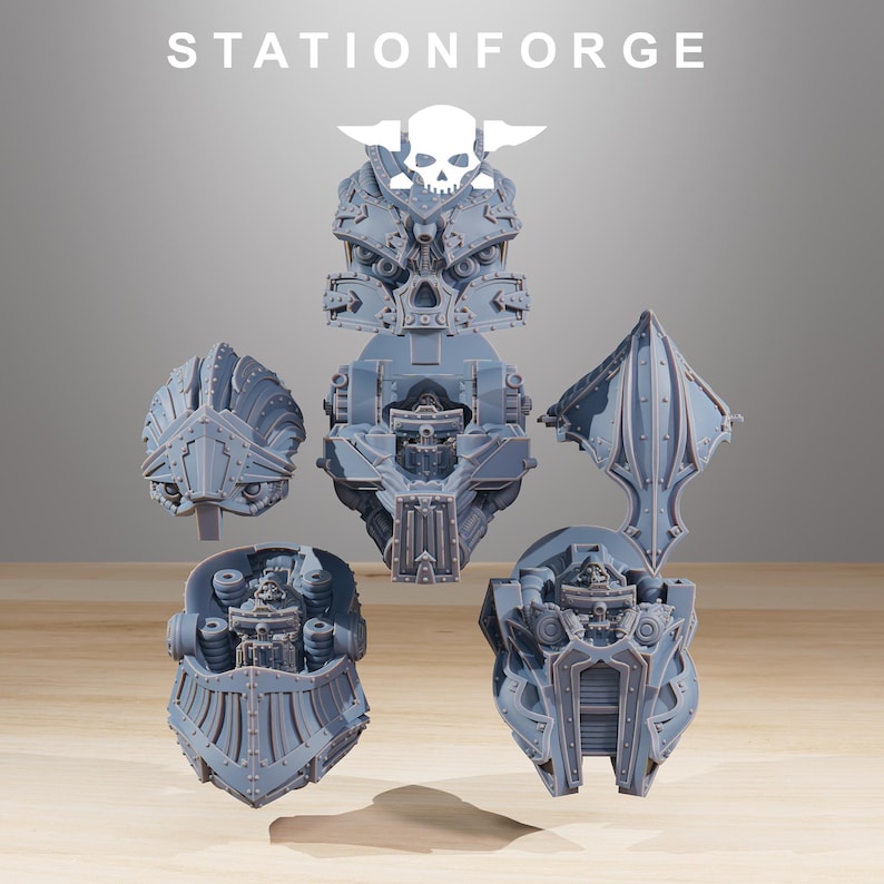 Scavengers Trident | Station Forge 16k Resin Miniatures | 28 mm 32 mm Tabletop Wargaming | Ongeverfd afbeelding 8