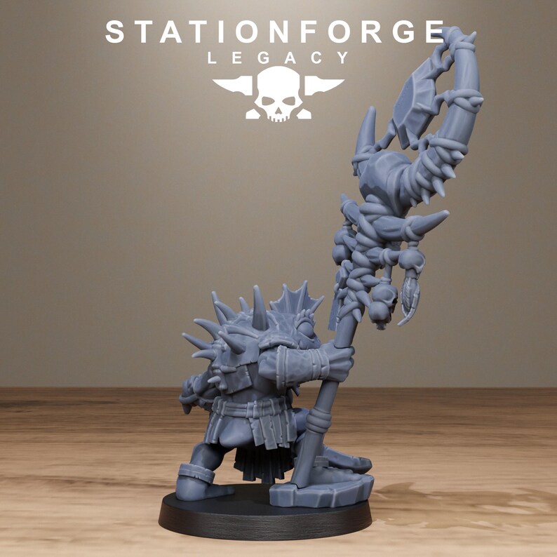Legacy Bogkin Shaman | Station Forge 16k Resin Miniatures | 28mm 32mm Tabletop Wargaming | Unpainted image 10