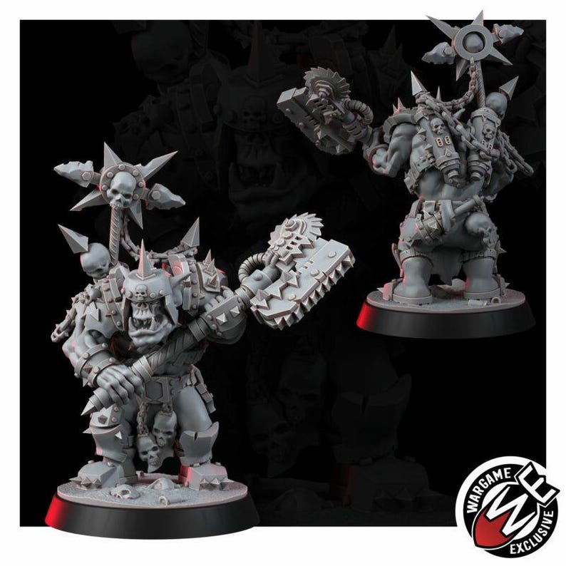 Ork Khork Choppa Goreboyz | Miniatury z żywicy 16k | 28 mm 32 mm Gry bitewne | Niepomalowane zdjęcie 5