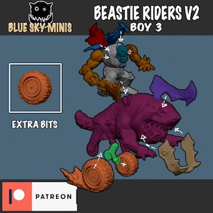 Beastie Riders Orc Squad - 16k Resin - Orcs / Tabletop / Wargaming / Grimdark image 5