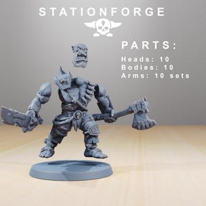Orks Orkaz Strappaz | Station Forge 16k Resin Miniatures | 28mm 32mm Tabletop Wargaming | Unpainted image 8