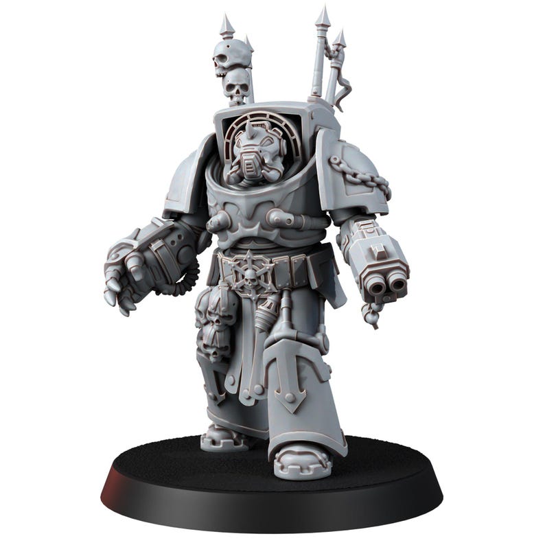 Crimson Butchers Heavy Guard Exo-Armour | 16k Resin Miniatures | 28mm 32mm Tabletop Wargaming | Unpainted 画像 6
