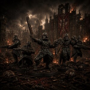 Grimguard Trench Runners / Miniature in resina 16k di Station Forge / 28 mm 32 mm per wargame da tavolo / Non dipinte immagine 8
