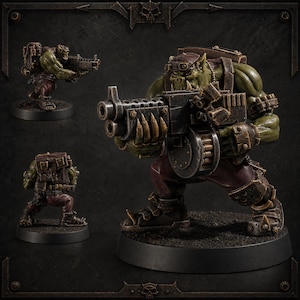 Sneaky Boy Blam Blam - Orch-karaktär - 16k Resin - Orcher / Bordspel / Krigsspel / Grimdark bild 1