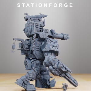 Orks Orkaz Mega Steppa | Station Forge 16k Resin Miniatures | 28mm 32mm Tabletop Wargaming | Unpainted image 4