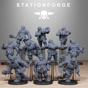Freiwächter-Mutantenschwestern | Station Forge 16k Resinminiaturen | 28 mm/32 mm Tabletop-Wargaming | Unbemalt Bild 2