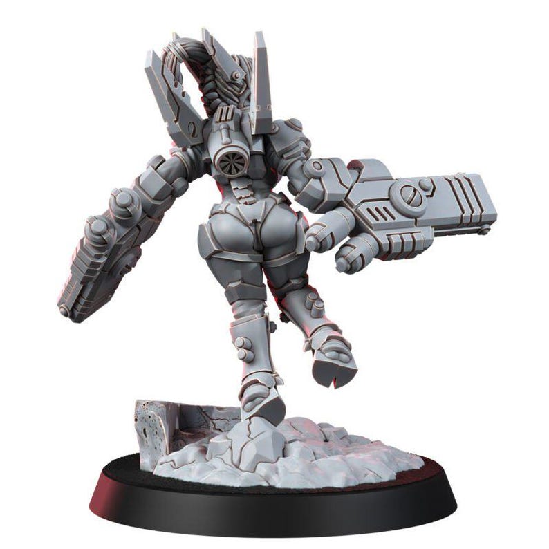 Coalition Shadowmoon Comander | 16k Resin Miniatures | 28mm 32mm Tabletop Wargaming | Unpainted image 5