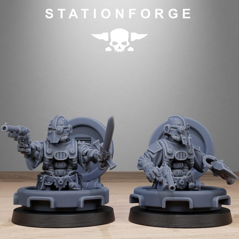 Comandanti di Carri Armati / Miniature in resina Station Forge 16k / 28 mm 32 mm per wargame da tavolo / Non dipinte immagine 5