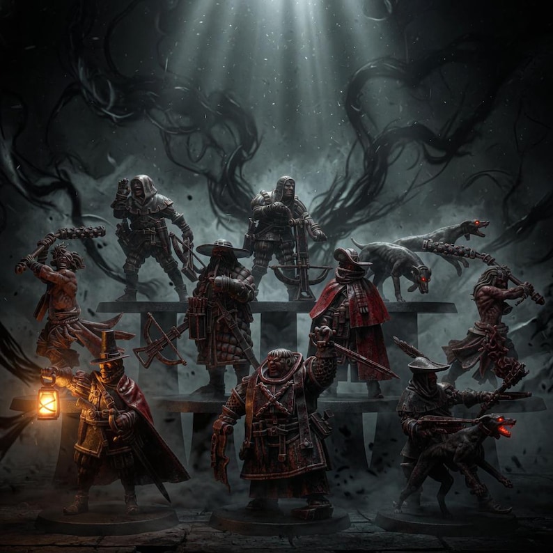 Legacy Thorncrest Witch Hunters | Station Forge 16k Resin Miniatures | 28mm 32mm Tabletop Wargaming | Unpainted 画像 1