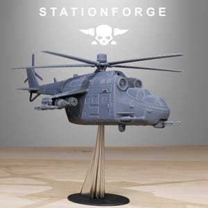 Helicóptero Grimguard / Station Forge 16k Miniaturas de resina / 28 mm 32 mm Juegos de guerra de mesa / Sin pintar imagen 3