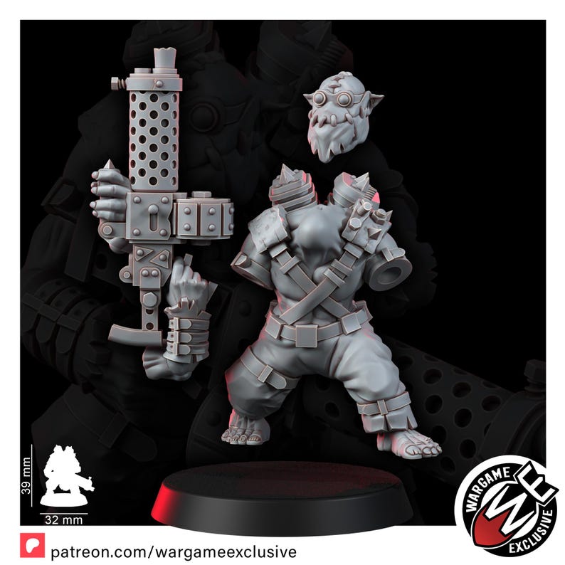 Ork Mad Riders Yoofs With Shootahs | 16k Resin Miniatures | Tabletop Wargaming (Unpainted) image 5