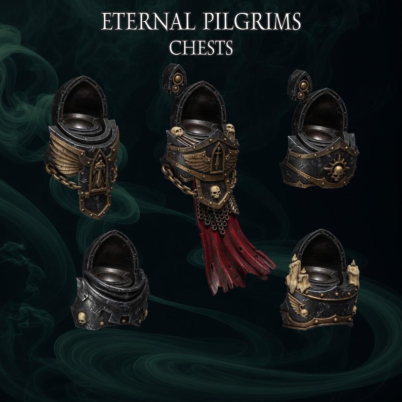 Ewige Pilger – Termi-Paket – Truhen – 16k Resin – GreyTide Studio – Heilige Krieger / Einzelteile / Tabletop / Tabletop / Düstere Spiele Bild 1