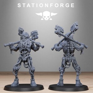 Barbares Techno Sauvages | Figurines en résine Station Forge 16k | 28 mm et 32 mm | Jeux de figurines | Non peintes image 6
