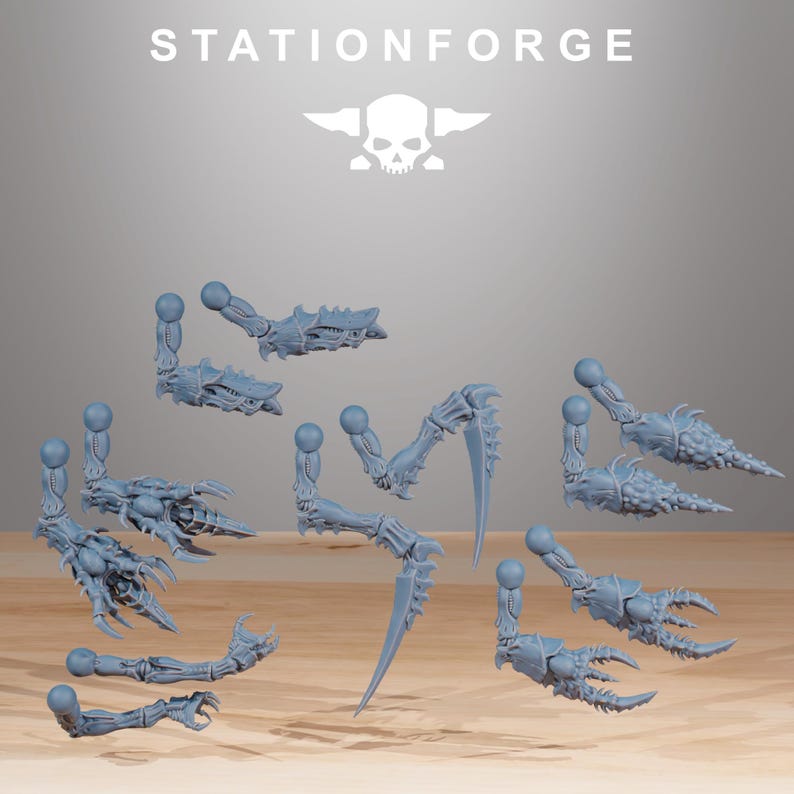 Xenarid Devourers | Station Forge 16k Resin Miniatures | 28mm 32mm Tabletop Wargaming | Unpainted image 4