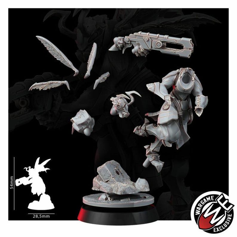 Coalition Hornets Striketeam Specialists | 16k Resin Miniatures | 28mm 32mm Tabletop Wargaming | Unpainted image 12