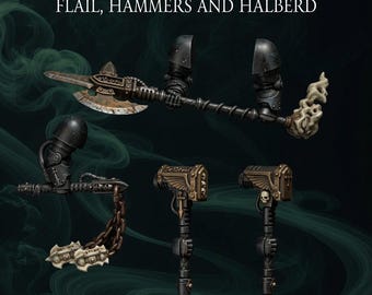 Eternal Pilgrims - Termi pack - Flail, Hammers & Halberd - 16k Resin - GreyTide Studio - Holy Warriors / Bitz / Wargaming / Grimdark